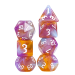 HD Dice 7 Set Polyhedral Dice - Amethyst Sunset