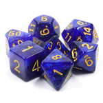 7 Set Polyhedral Dice - Blue Galaxy