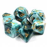 7 Set Polyhedral Dice - Blue Ink