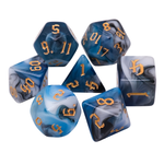 HD Dice 7 Set Polyhedral Dice - Blue Warrior