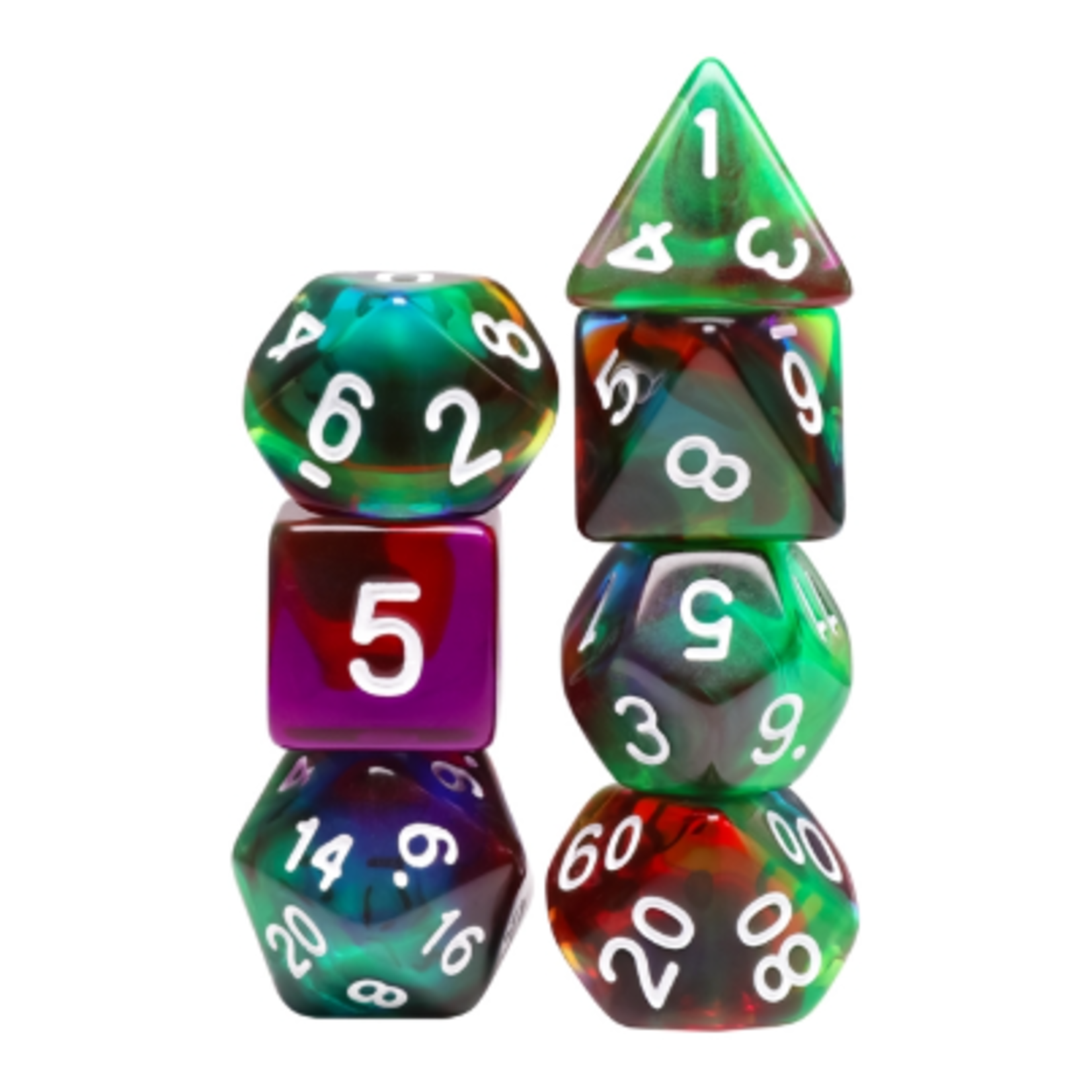 HD Dice 7 Set Polyhedral Dice - Bottom of the Sea