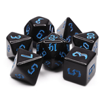 7 Set Polyhedral Dice - Chon Drite Blue
