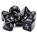 HD Dice 7 Set Polyhedral Dice - Chon Drite White