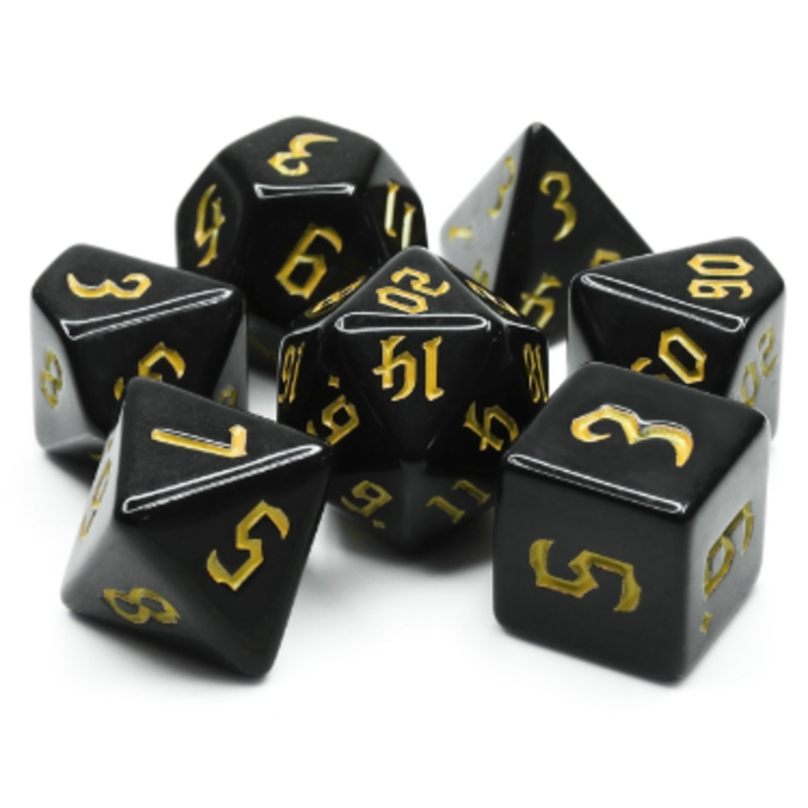 7 Set Polyhedral Dice - Chon Drite Yellow