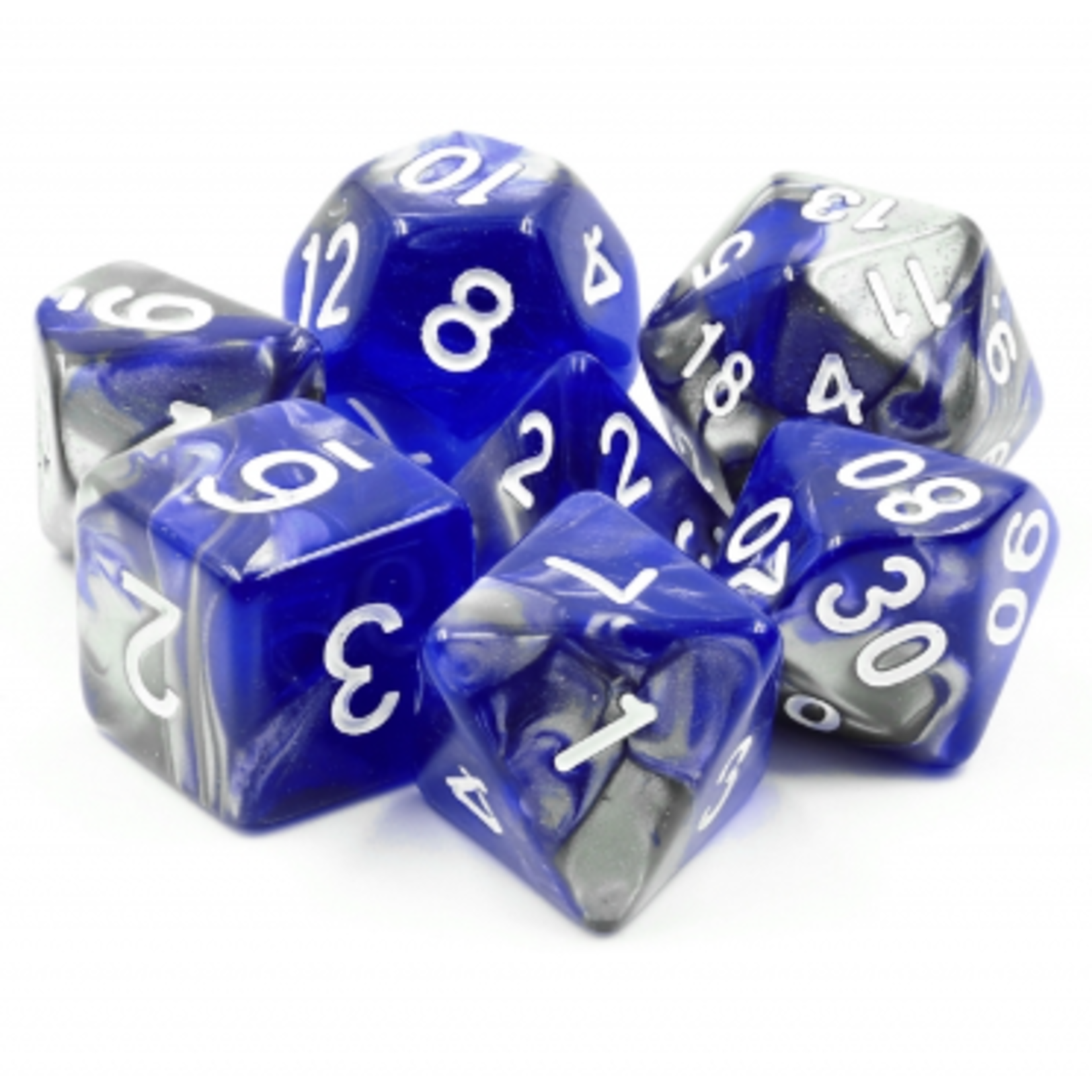 7 Set Polyhedral Dice - Cold Iron
