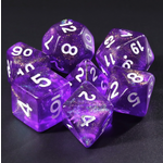 7 Set Polyhedral Dice - Diamond Purple