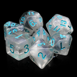 7 Set Polyhedral Dice - Frozen Heart