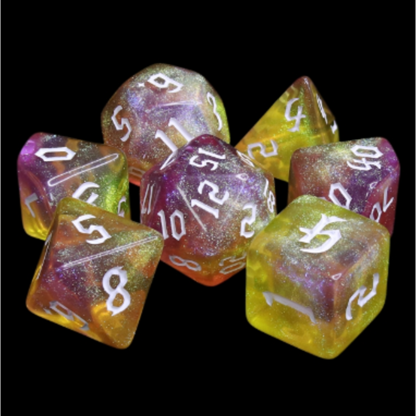 7 Set Polyhedral Dice - Golden Faith