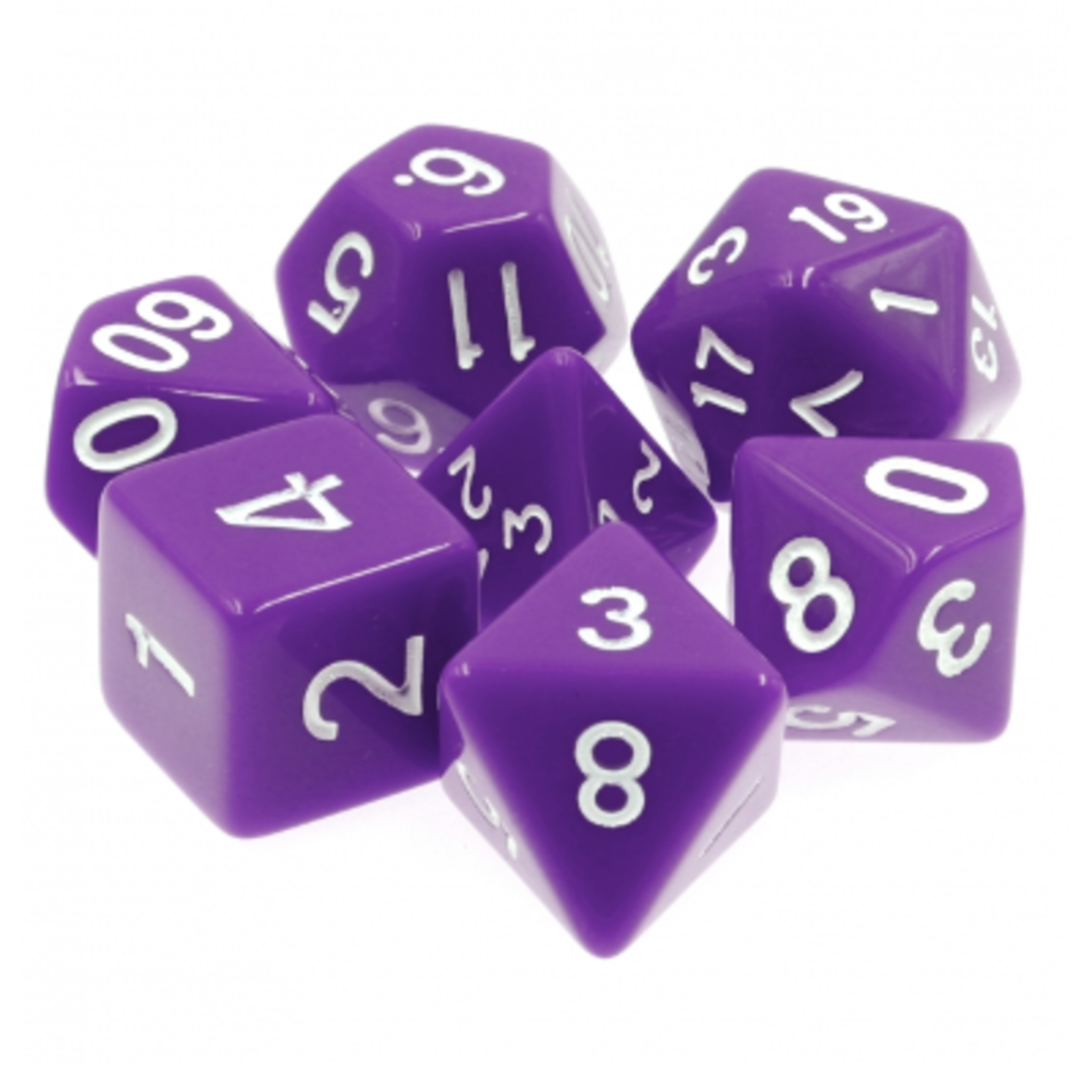 7 Set Polyhedral Dice - Purple Opaque
