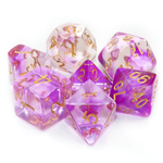 7 Set Polyhedral Dice - Purple Smoke