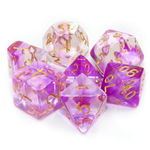 HD Dice 7 Set Polyhedral Dice - Purple Smoke