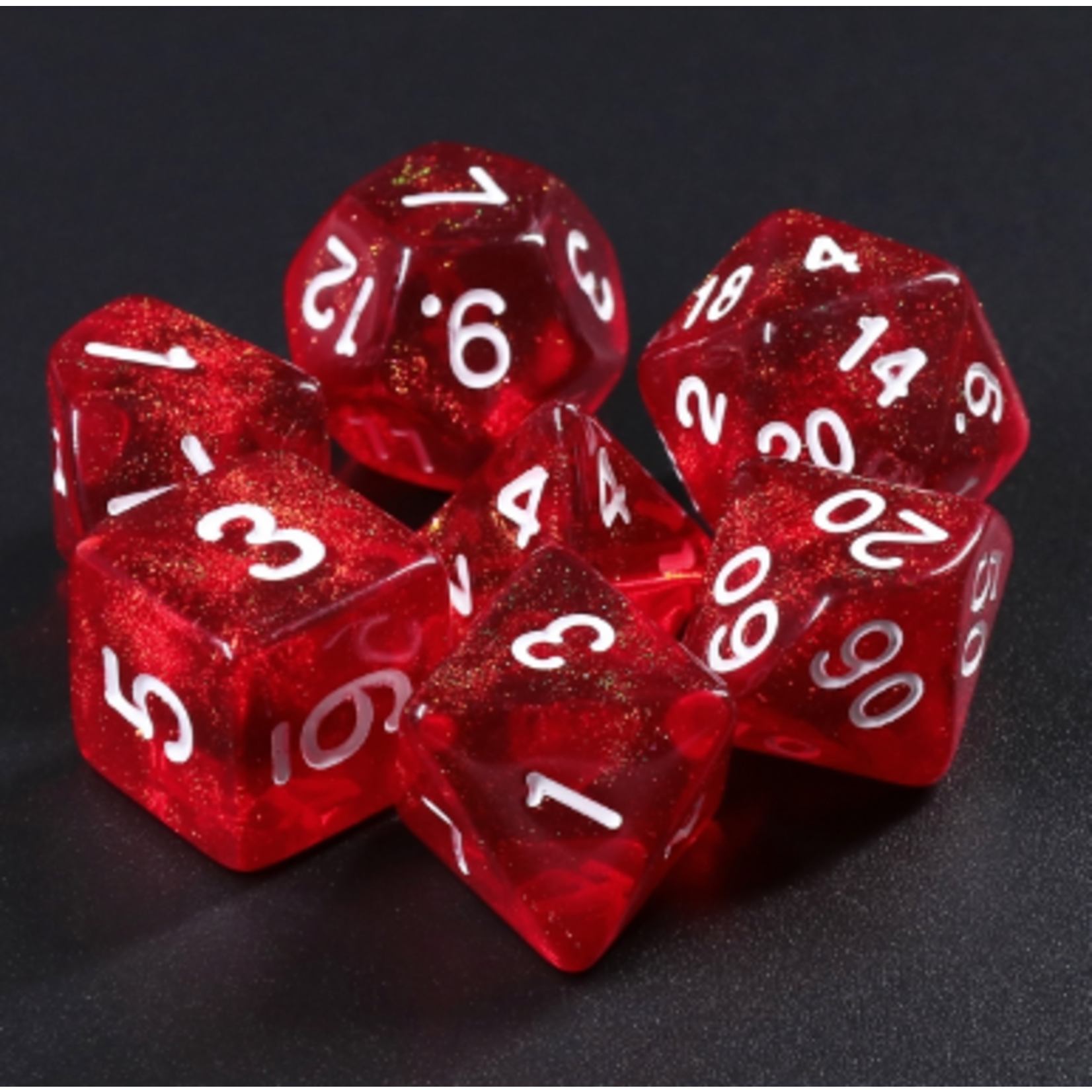 HD Dice 7 Set Polyhedral Dice - Rabbit's Eye