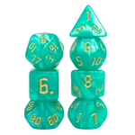 7 Set Polyhedral Dice - Sea Green Pearl