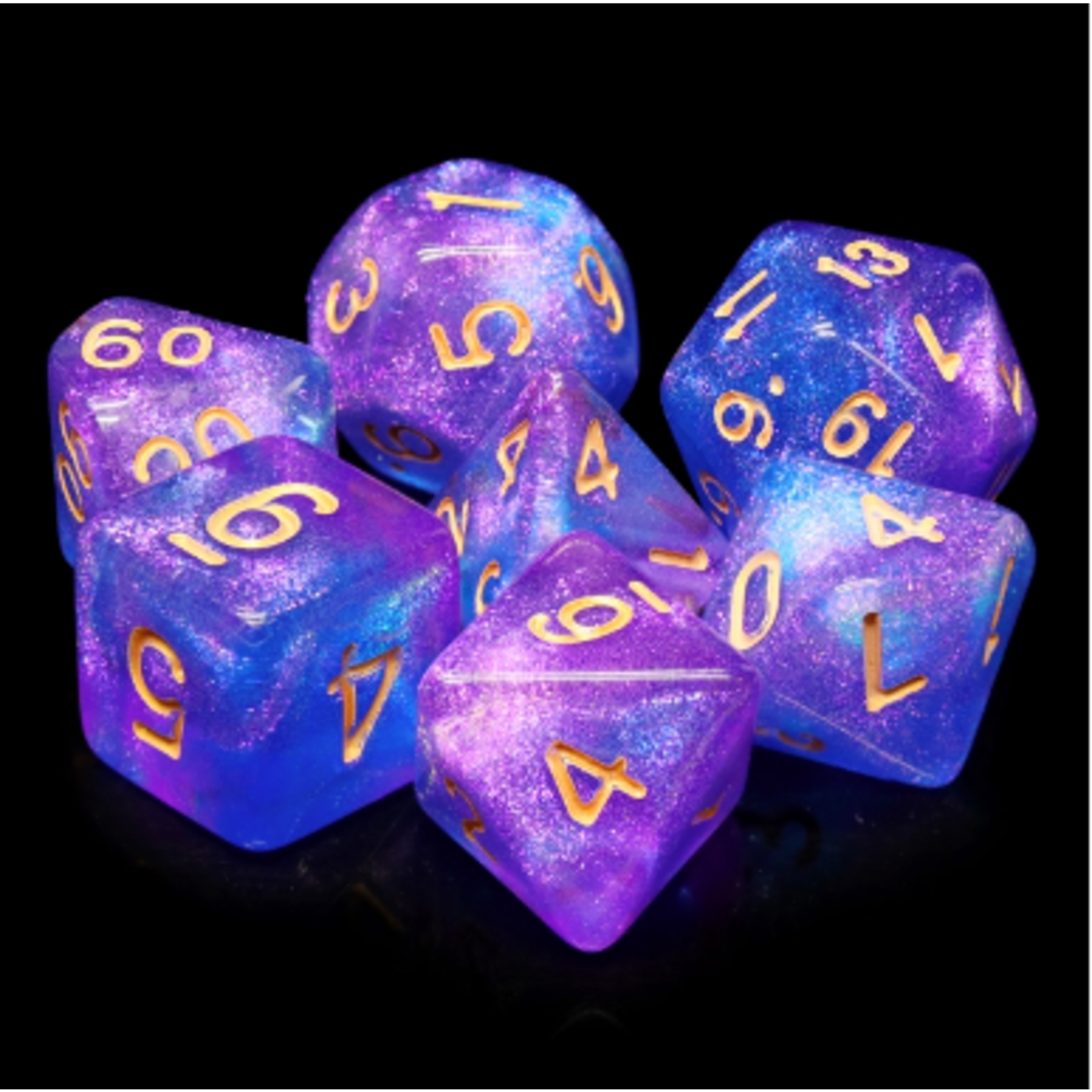 HD Dice 7 Set Polyhedral Dice - Secret Stars