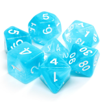 HD Dice 7 Set Polyhedral Dice - Sky Blue