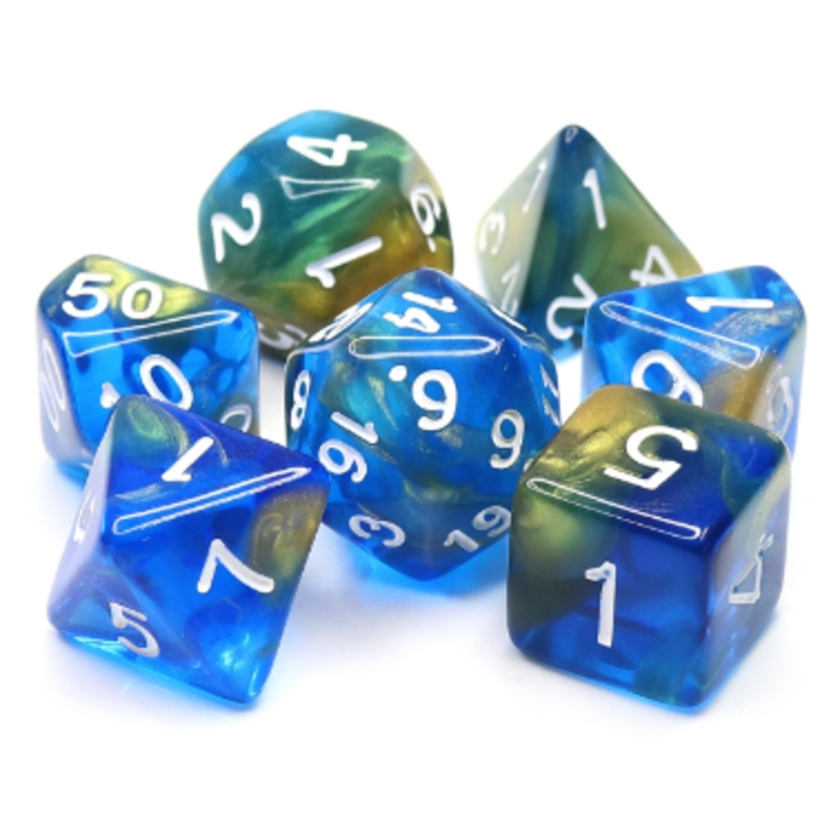 HD Dice 7 Set Polyhedral Dice - Starry Night