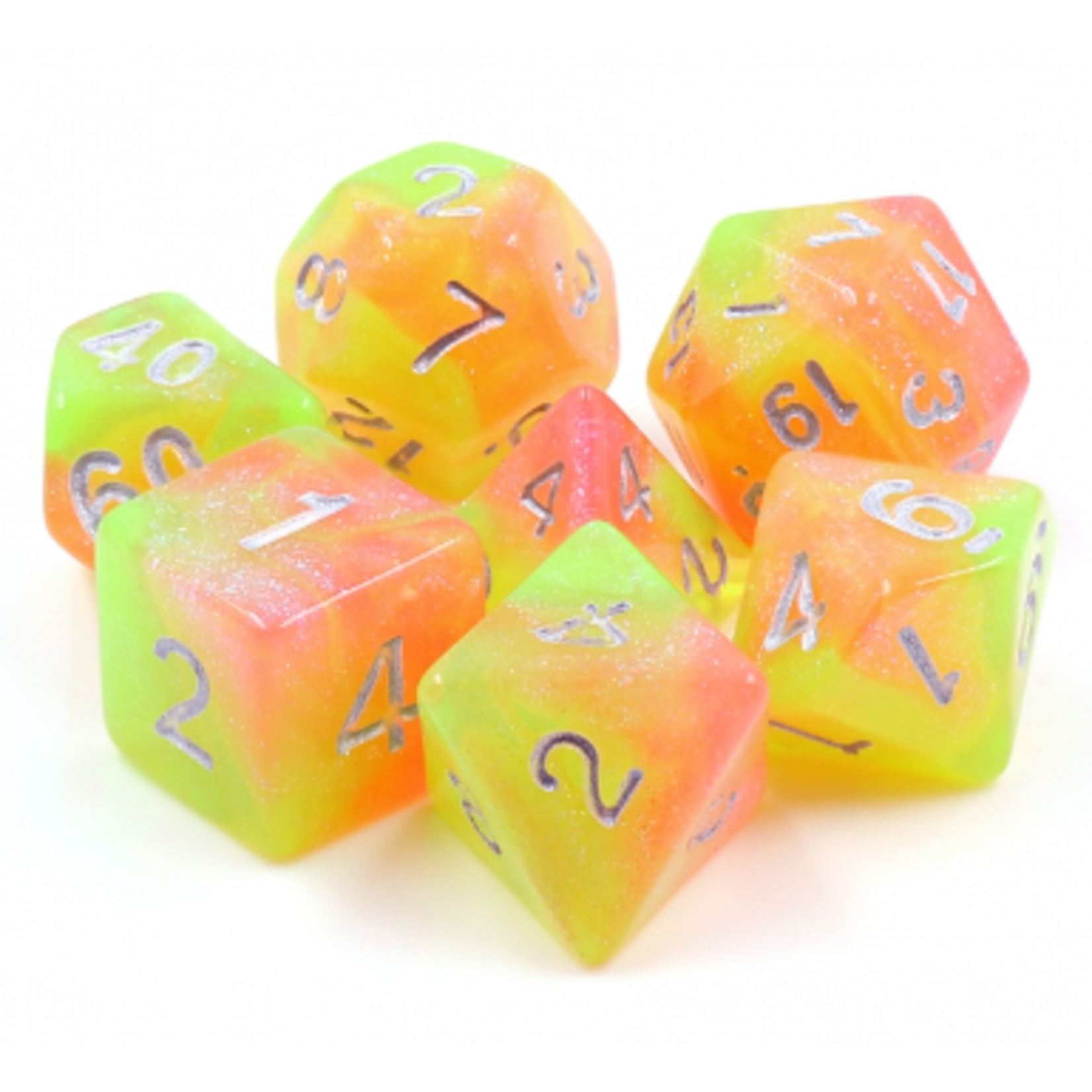 HD Dice 7 Set Polyhedral Dice - Summer's Joy