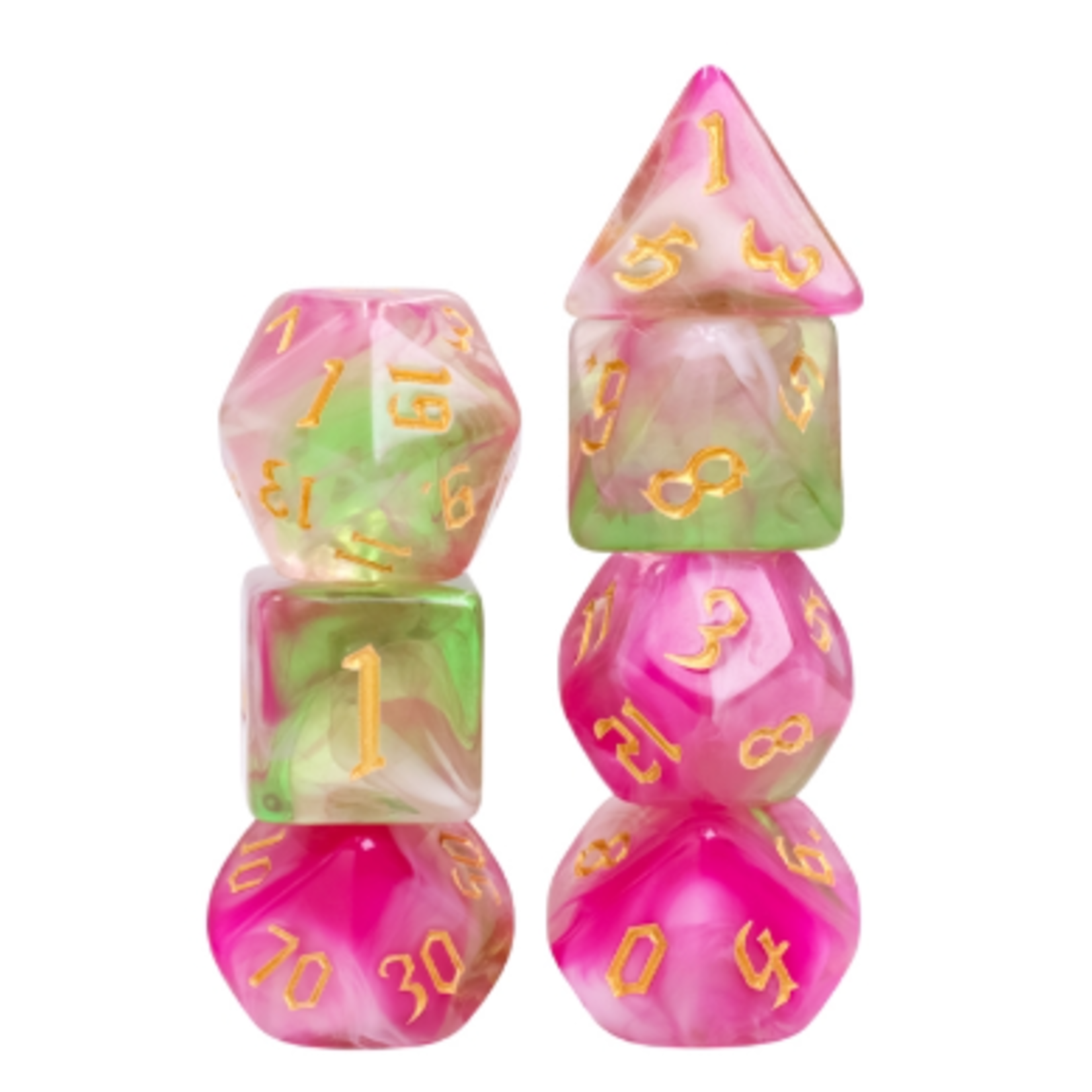 HD Dice 7 Set Polyhedral Dice - Superbloom