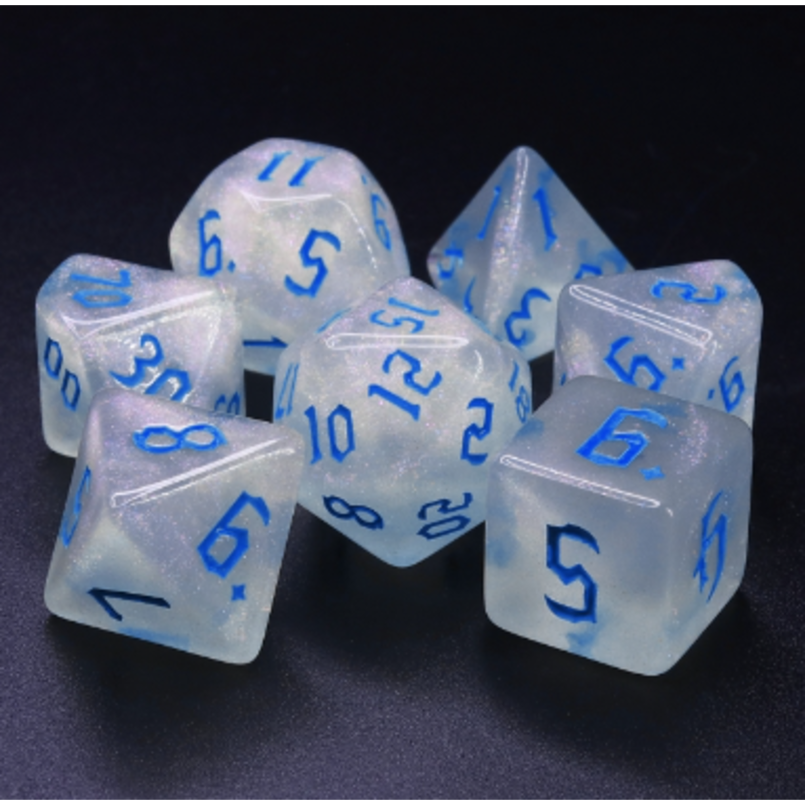 7 Set Polyhedral Dice - The Chaos Blue