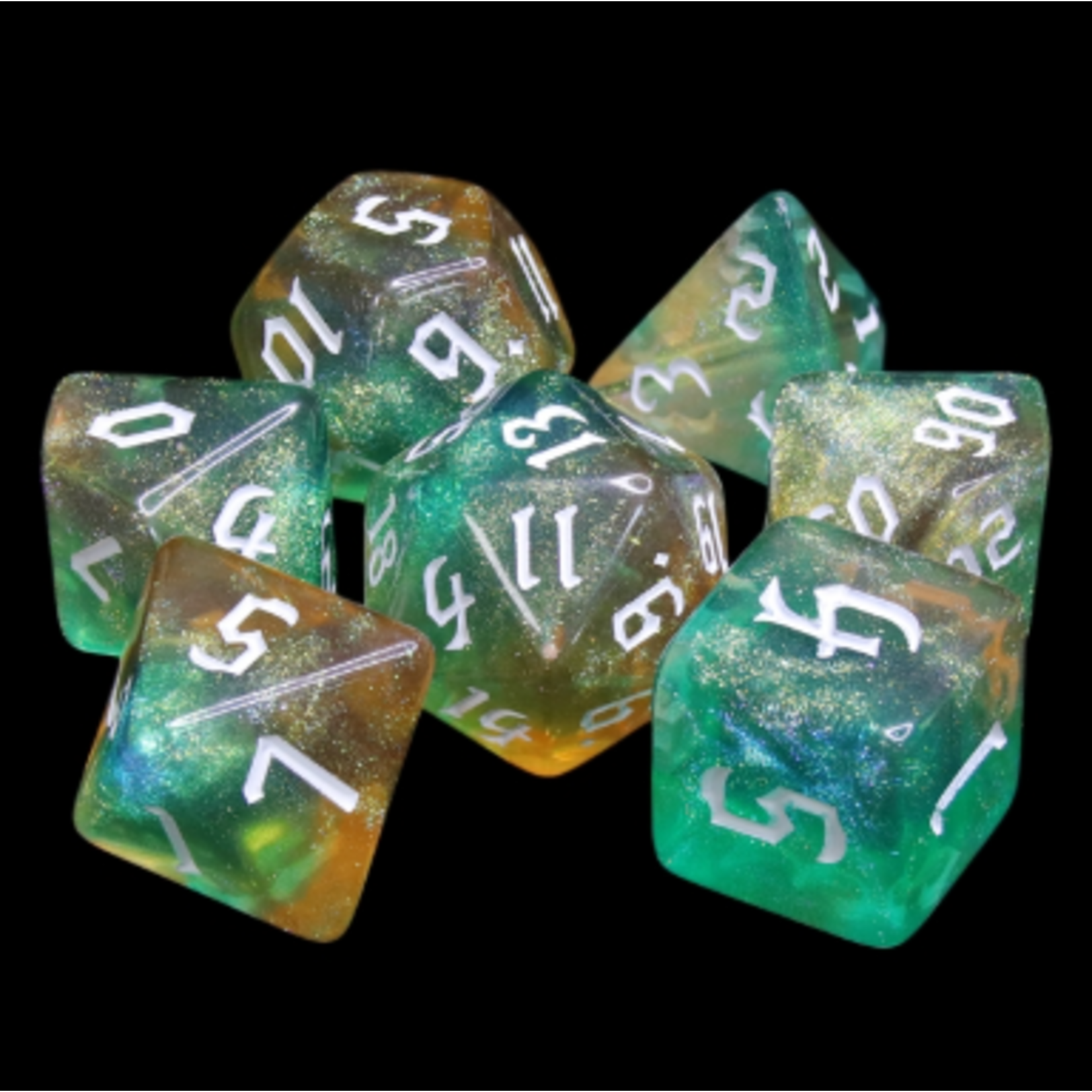 HD Dice 7 Set Polyhedral Dice - Tranquil World