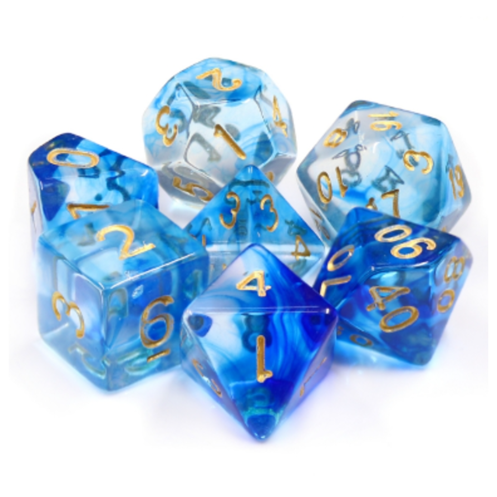 HD Dice 7 Set Polyhedral Dice - Under the Sea