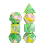 HD Dice 7 Set Polyhedral Dice - Weeping Willow