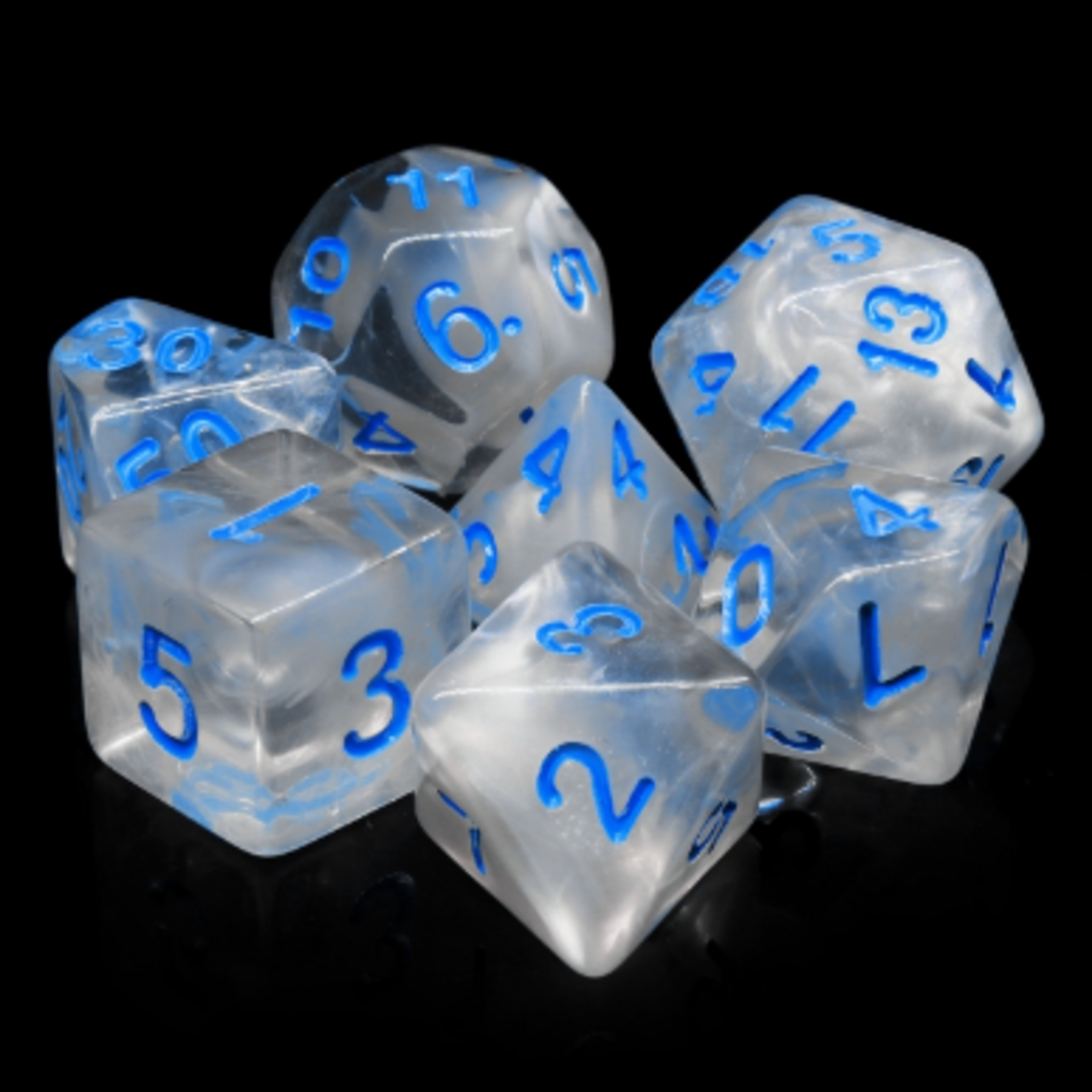 HD Dice 7 Set Polyhedral Dice - Winter's Waltz