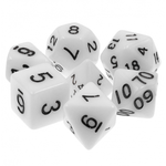 HD Dice 7 Set Polyhedral Dice - White Opaque