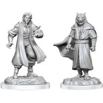 Wiz Kids Unpainted Miniatures: Human Male Sorcerer/Tiger Demon - CR - W03