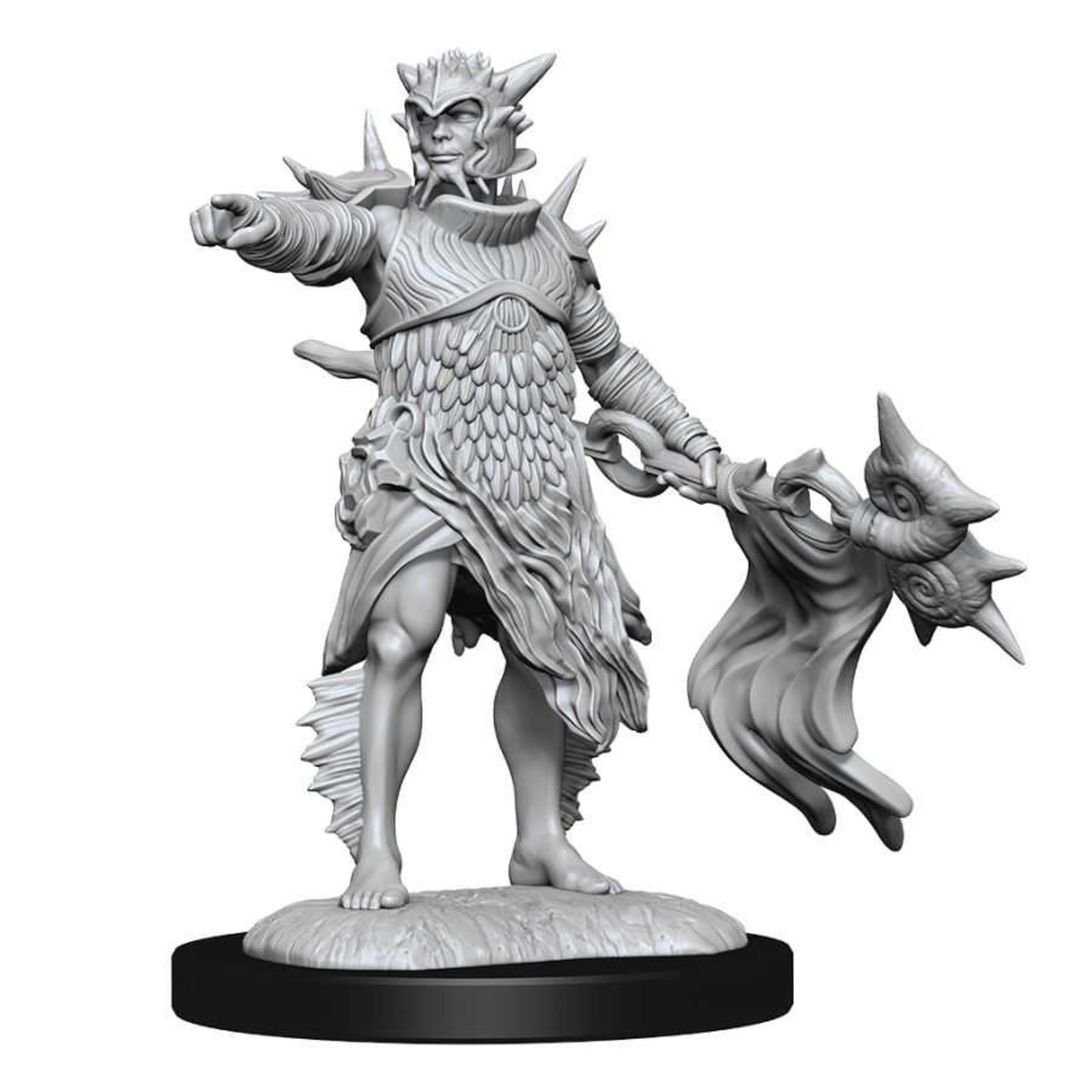 Wiz Kids Unpainted Miniatures: Coralhelm Commander and Halimar Wavewatch Merfolk - MTG - W01 (Discontinued)