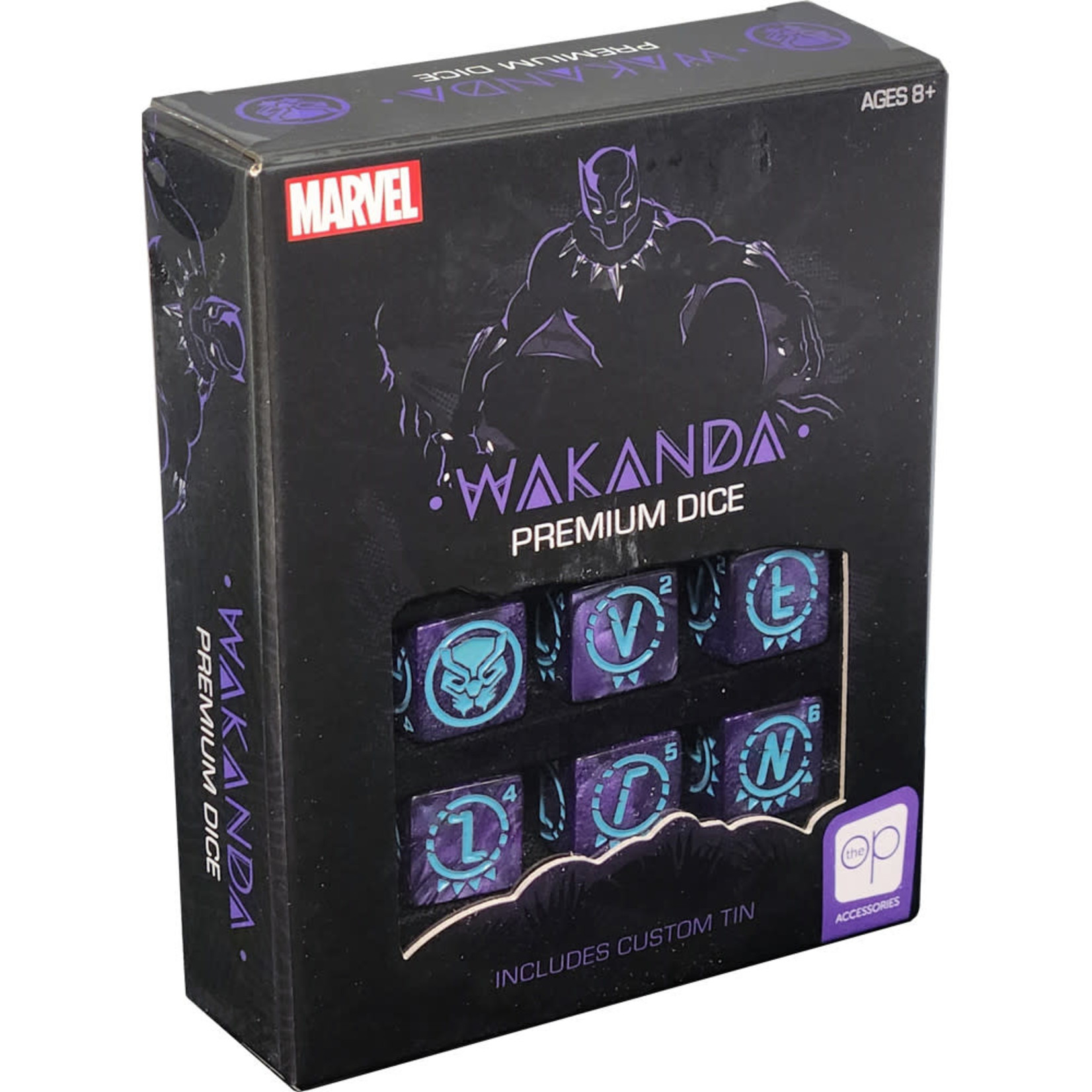 The Op Premium D6 Black Panther Dice (6 ct)