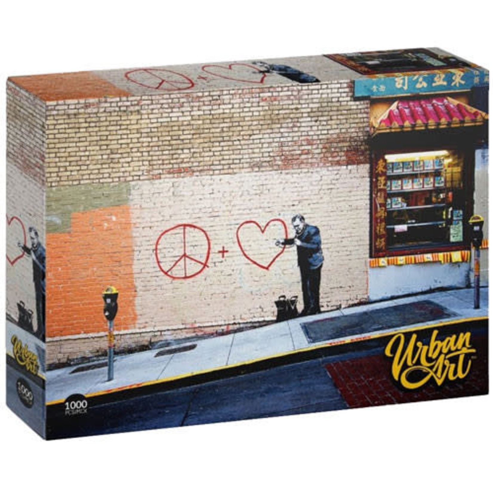 4D Brands UrbanArt: Graffiti Puzzle - Banksy Peaceful Hearts Doctor (1000pc)