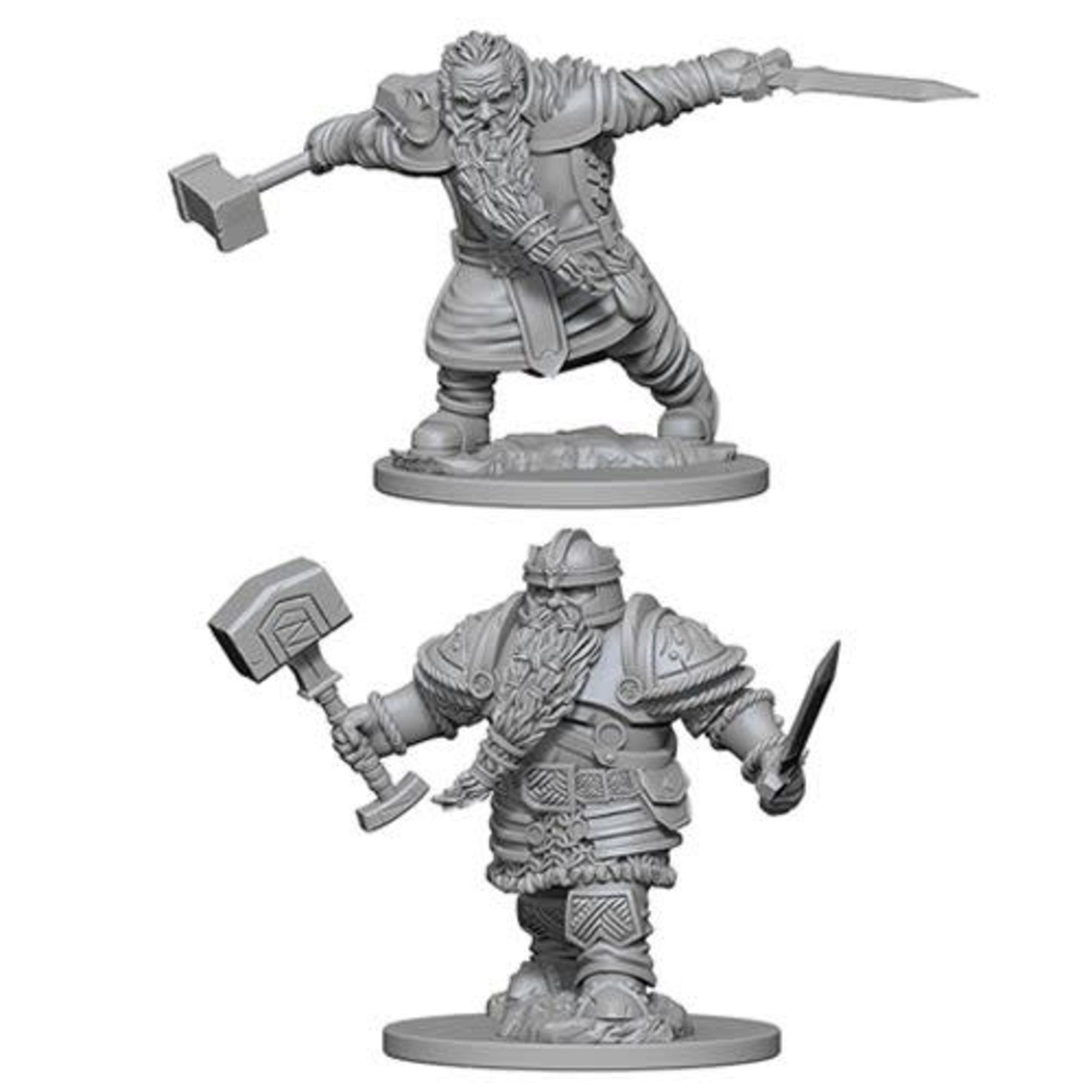 Wiz Kids Unpainted Miniatures: Dwarf Fighter Male - D&D - W01