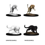 Wiz Kids Unpainted Miniatures: Panther & Leopard - D&D - W06