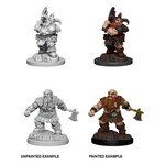 Wiz Kids Unpainted Miniatures: Dwarf Barbarian Male - D&D - W06