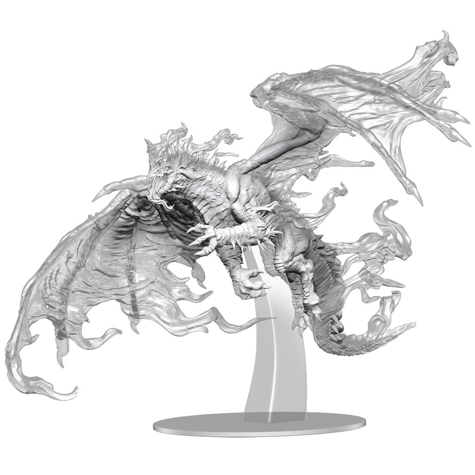 Wiz Kids Unpainted Miniatures: Adult Blue Shadow Dragon - D&D