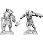 Wiz Kids Unpainted Miniatures: Earth Genasi Fighter - D&D - W20