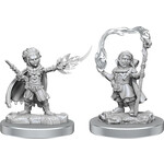 Wiz Kids Unpainted Miniatures: Halfling Wizards - D&D - W20