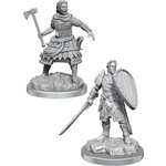 Wiz Kids Unpainted Miniatures: Human Fighters - D&D - W21