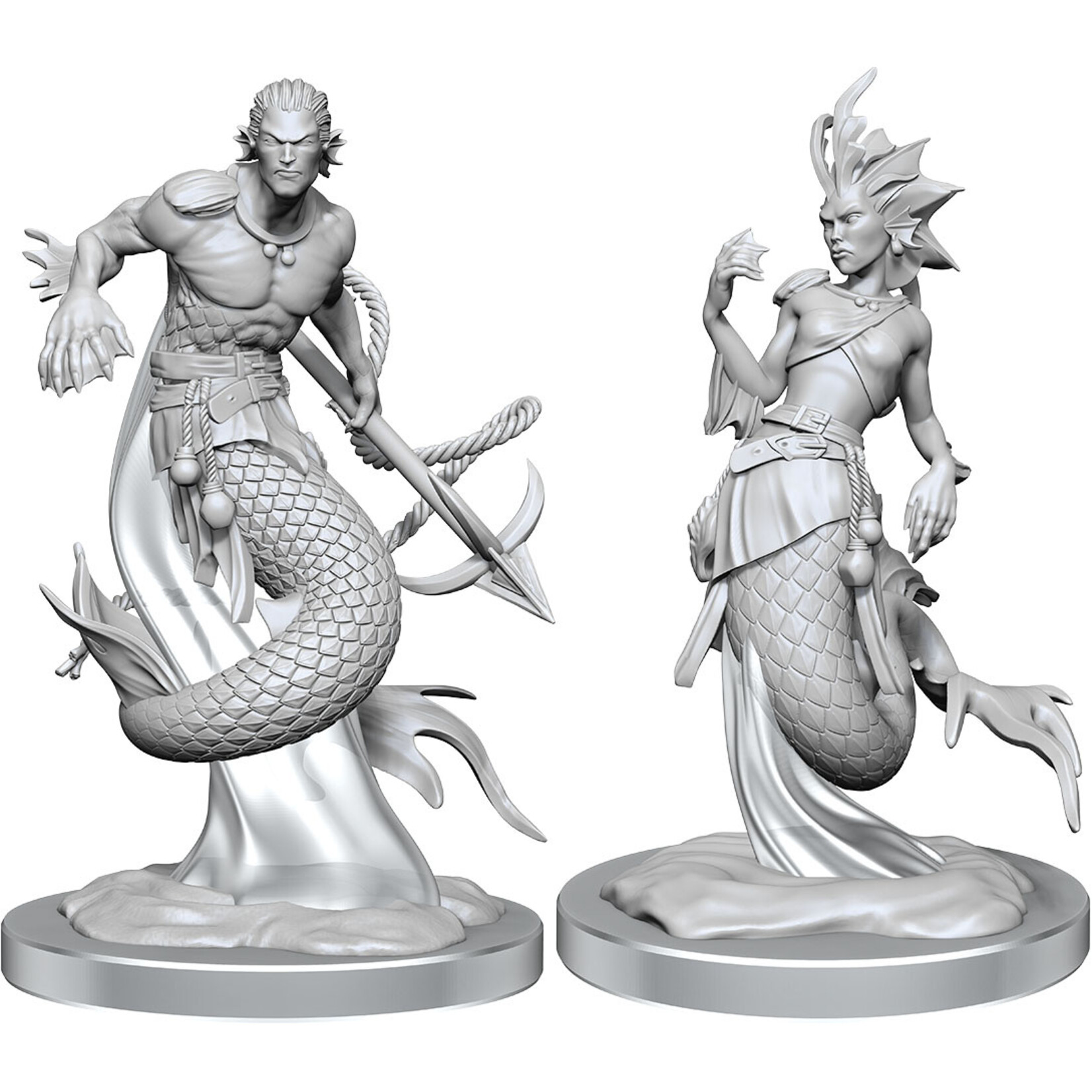 Wiz Kids Unpainted Miniatures: Merfolk - D&D - W20