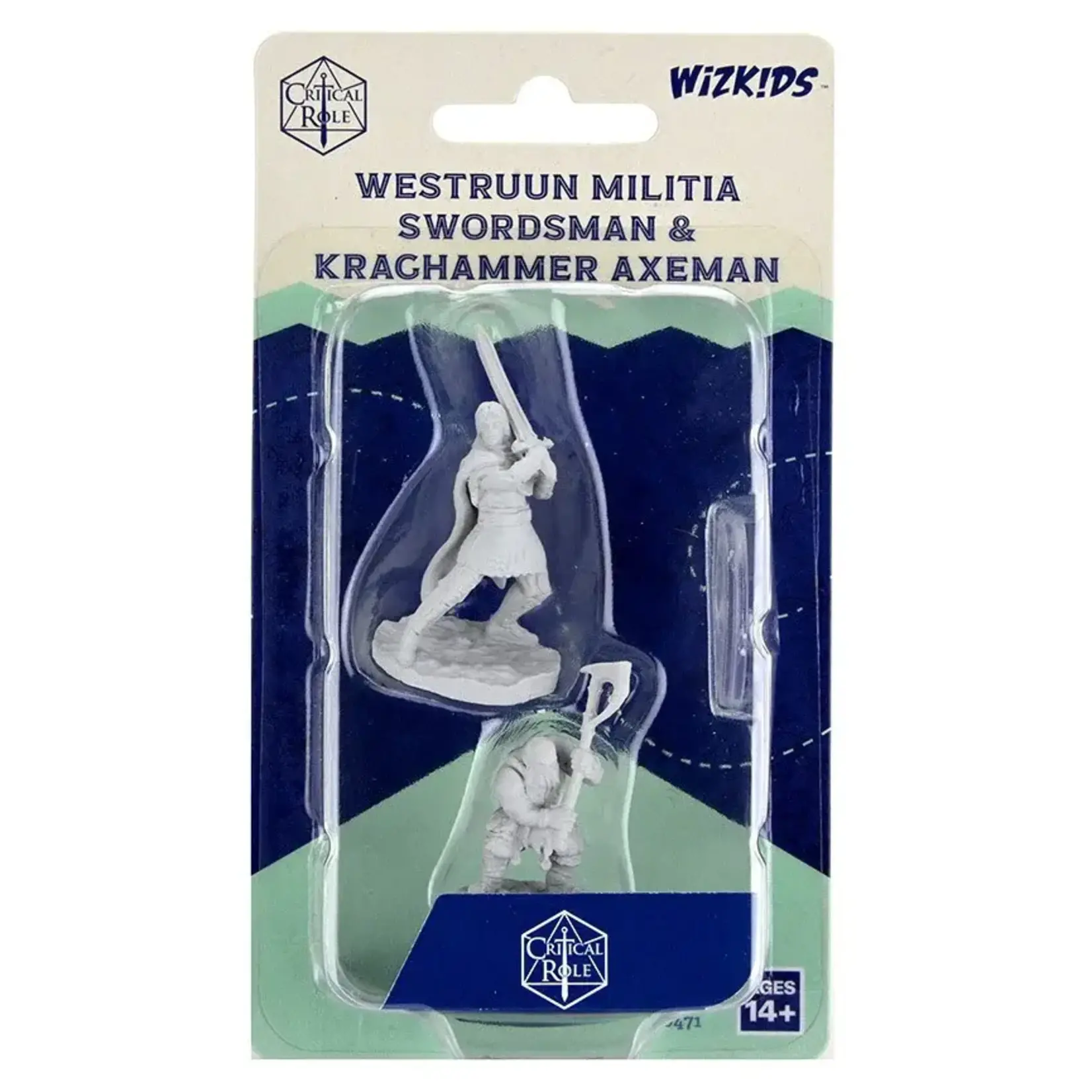 Wiz Kids Unpainted Miniatures: Westruun Militia Swordsman and Kraghammer Axeman - CR - W02