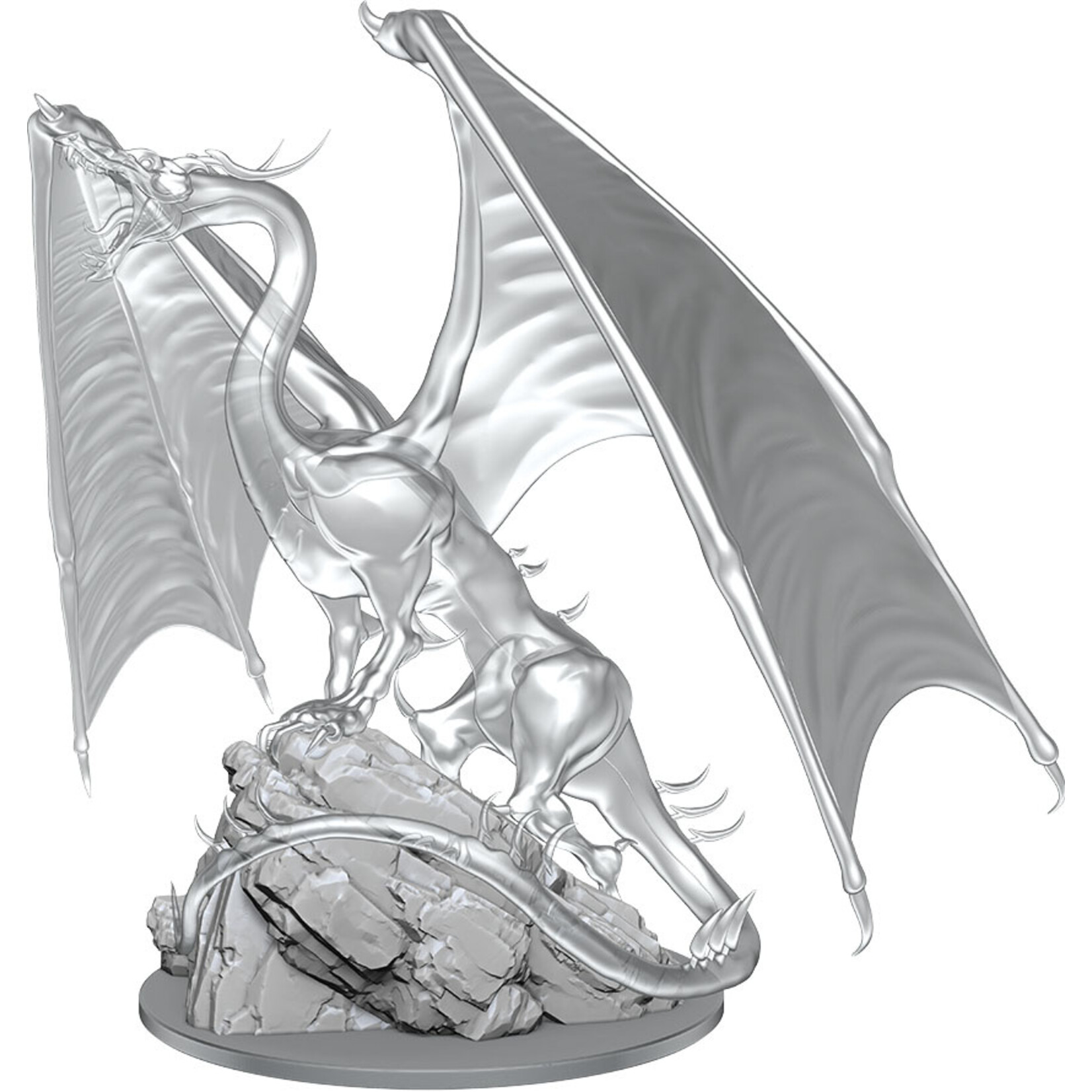Wiz Kids Unpainted Miniatures: Young Emerald Dragon - D&D - W17