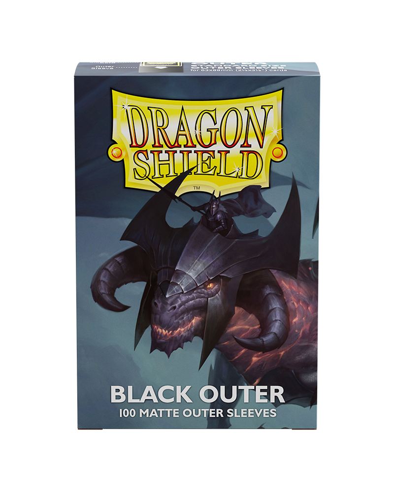 Dragon Shield: Matte Outer Sleeves (100) Black - Phoenix