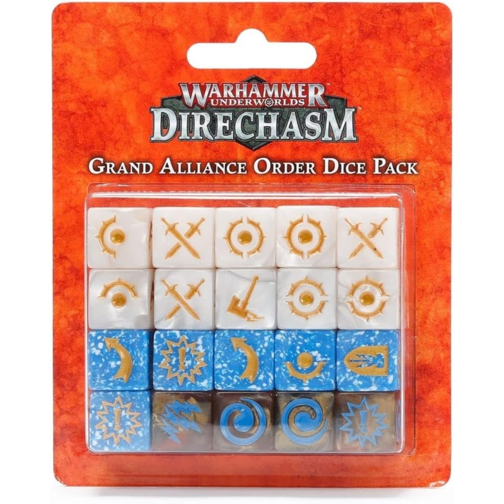 Games Workshop Warhammer Underworlds - Direchasm - Grand Alliance Order Dice Set