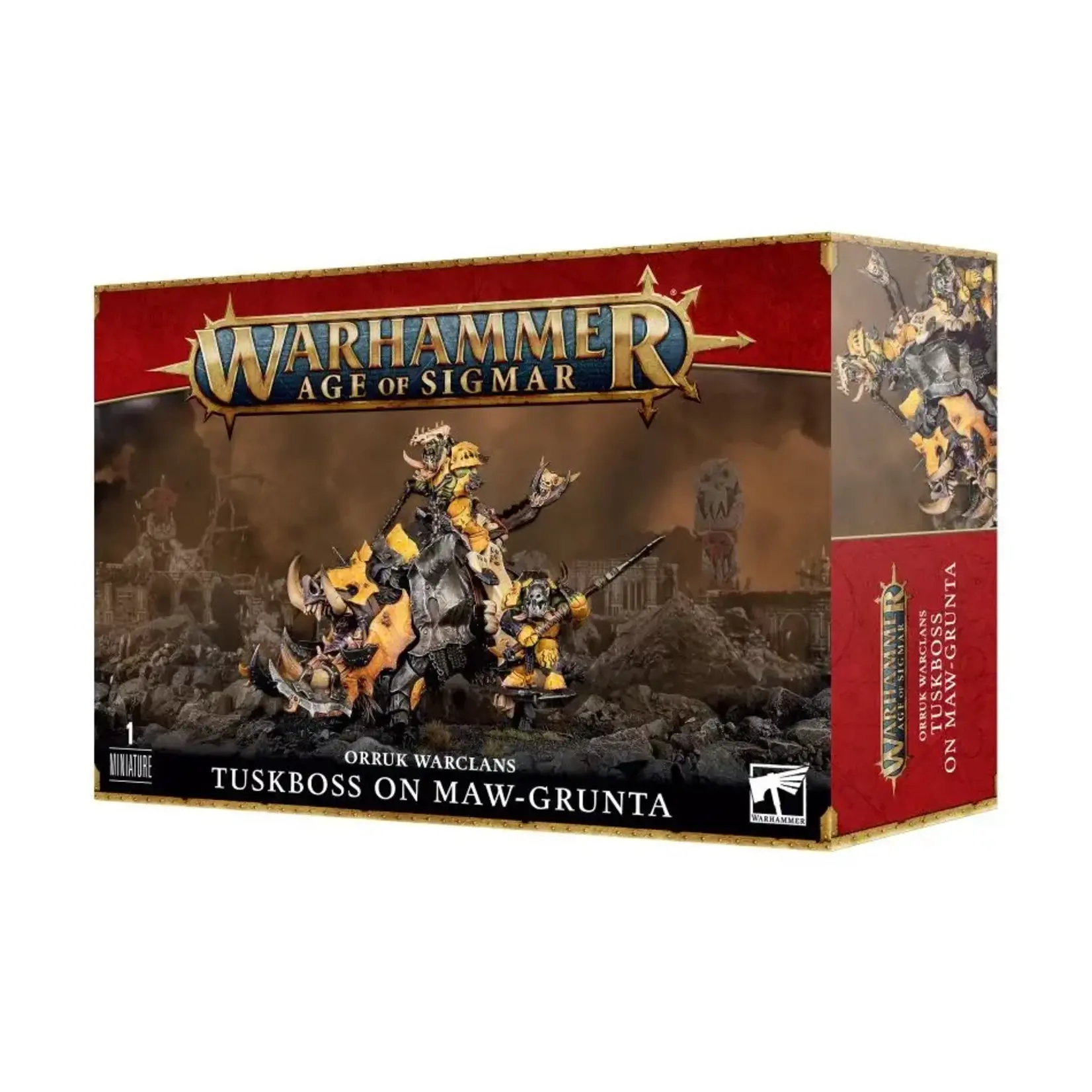 Games Workshop Age of Sigmar: Orruk Warclans - Tuskboss on Maw-Grunta