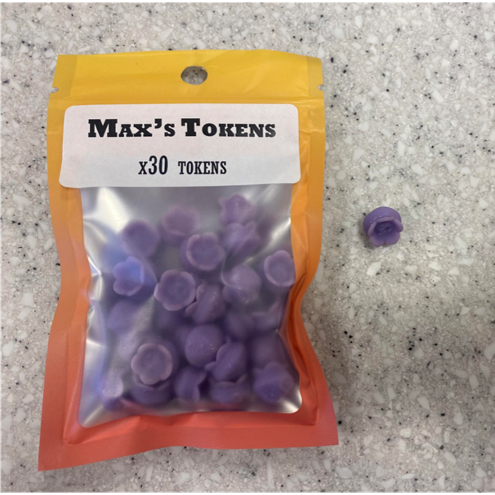 Max's Tokens Max's Tokens - Purple Flowers