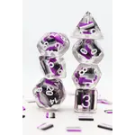 Foam Brain Games Foam Brain 7 Set Polyhedral Dice - Asexual Pride Flag