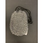 Deborah Leonard Fae & Fantasy - Extra Large Chainmail Dice Bag (silver w/ Black Draw String)