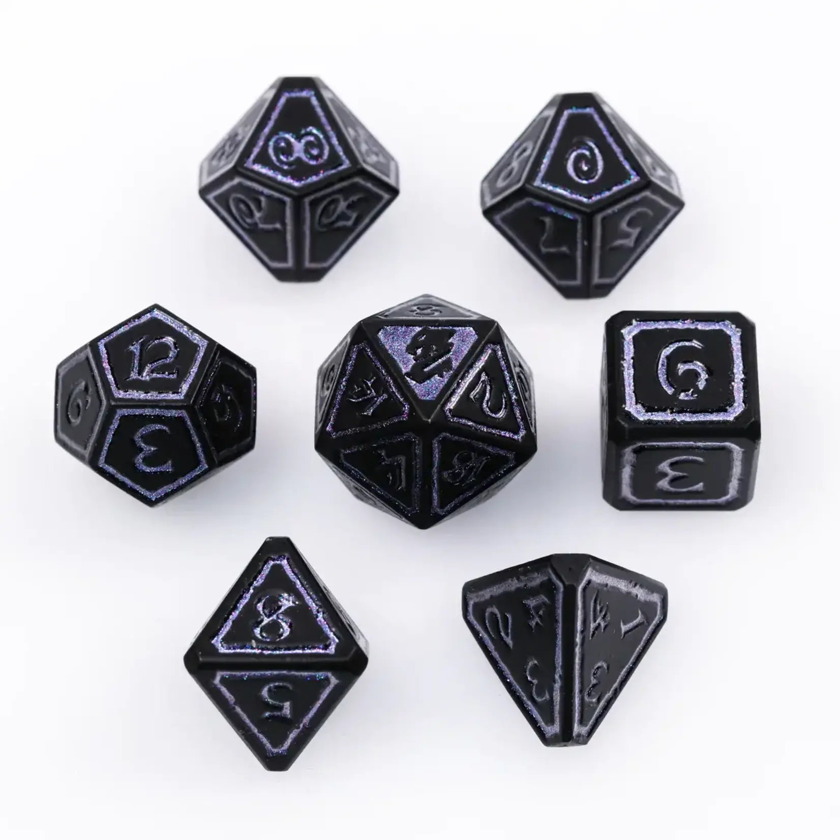 Die Hard Dice Die Hard Dice - Metal 7 Set - Mages Guild - Necromancy