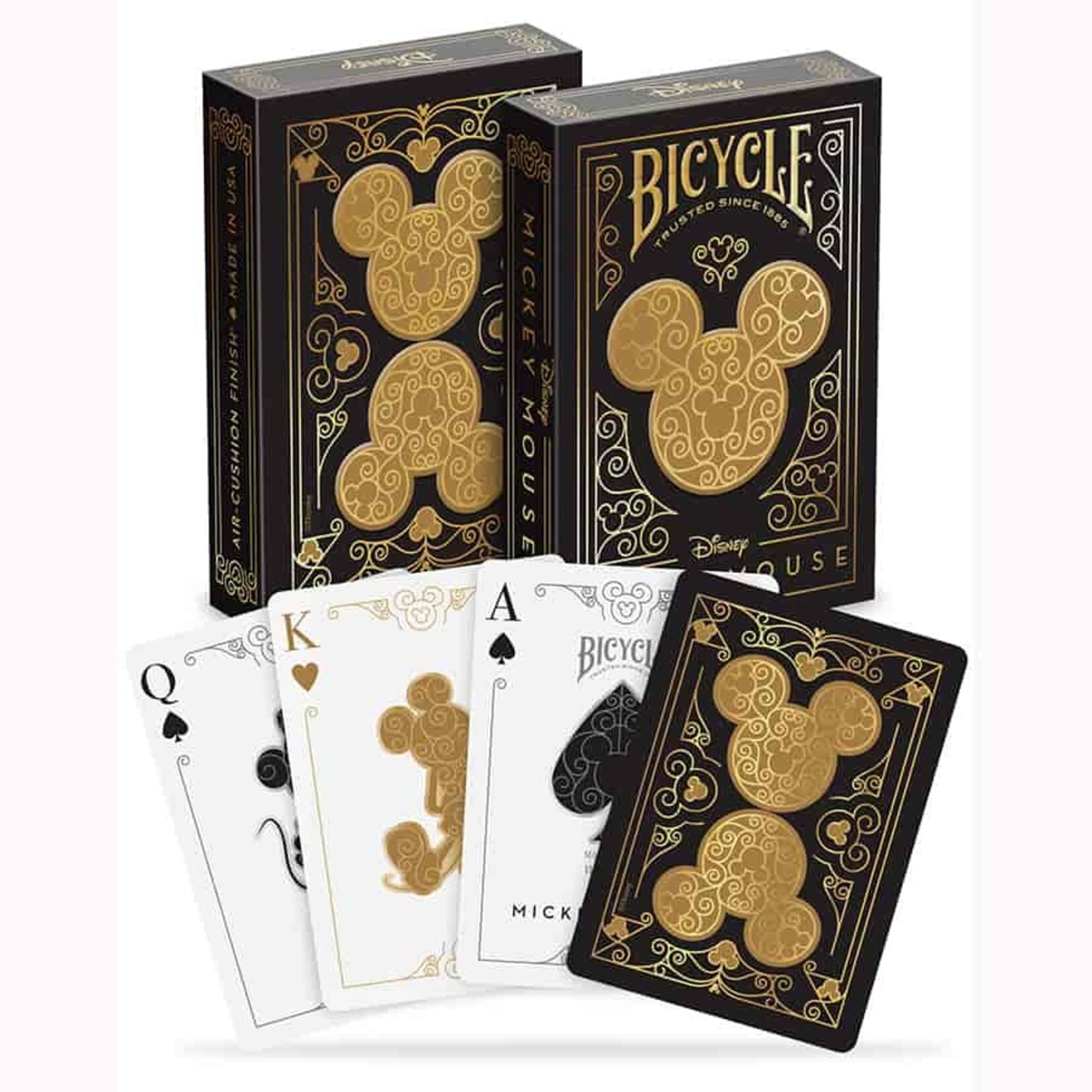 Bicycle Standard Playing Cards (Poker) - Black and Gold Mickey